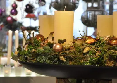 Adventskranz Weiss Gold