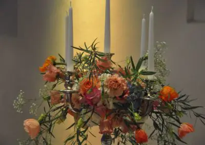 Kerzenleuchter Tischdeko Orange