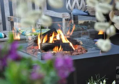 Tischfeuer Verglast